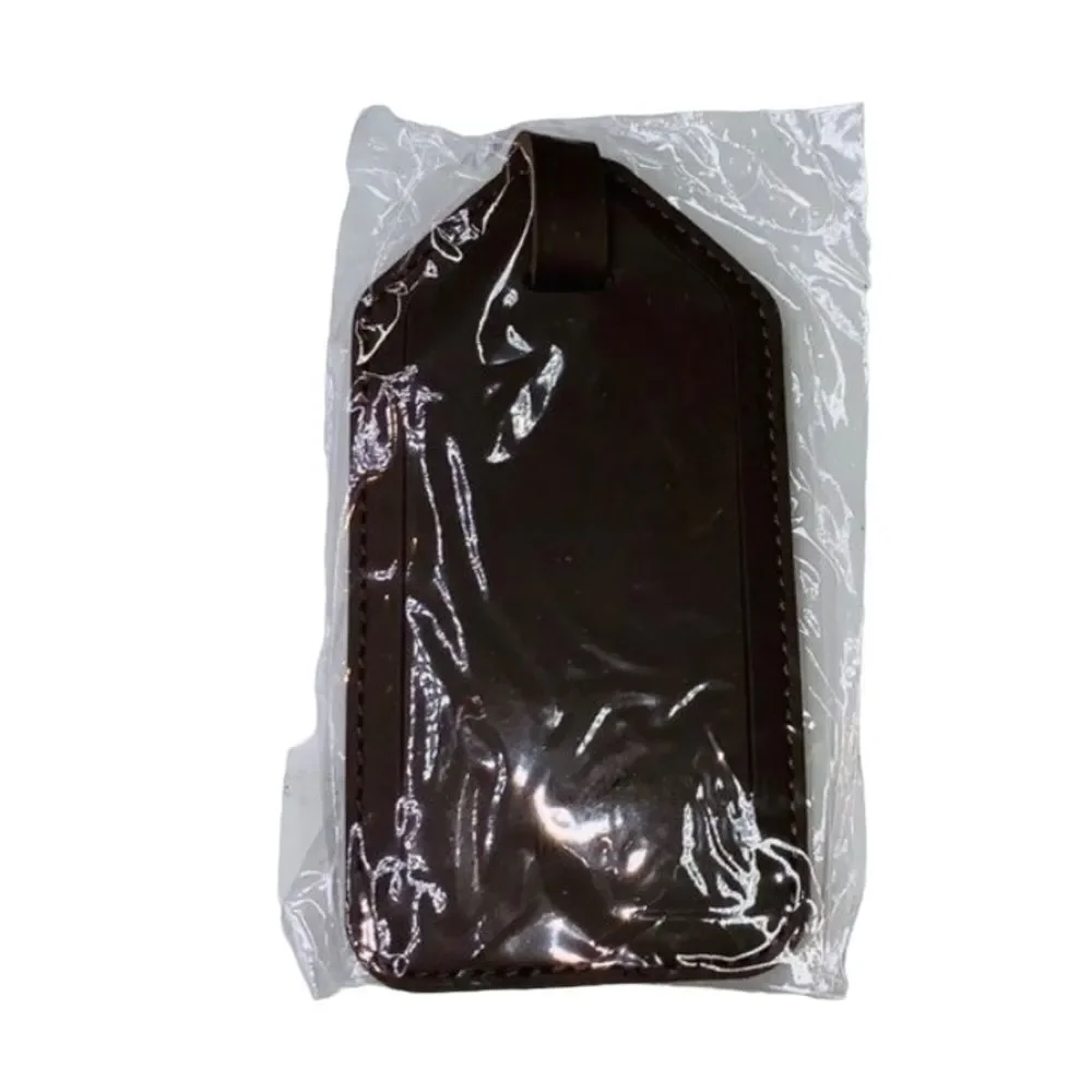 NWT Modern Made Man Brown Leather Luggage Tag